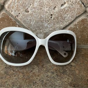Coach Arabella oversized white sunglasses S8025